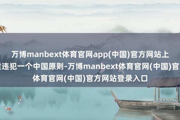 万博manbext体育官网app(中国)官方网站上述作假言行严重违犯一个中国原则-万博manbext体育官网(中国)官方网站登录入口